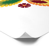 Pools Oranje bladerblok voor Folk Poster (Hoek)