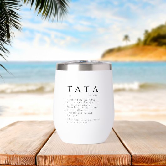 Pools papa cadeau - TATA Definition Tumbler (Strand (Gedraaid)  )