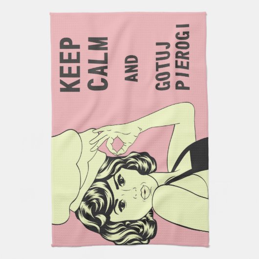 Pools Pierogi Kielbasa Theedoek (Verticaal)