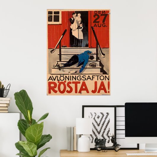 Pools Poster 1922 Grote Canva (Thuiskantoor)