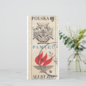 Pools poststempel bedankkaart (Staand voorkant)