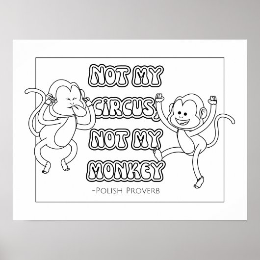 Pools Proverb Coloring Poster (Voorkant)