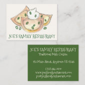 Pools restaurant Diner Dumplings Pierogies Food Visitekaartje (Voorkant / Achterkant)