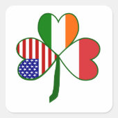 Pools Shamrock Vierkante Sticker (Voorkant)