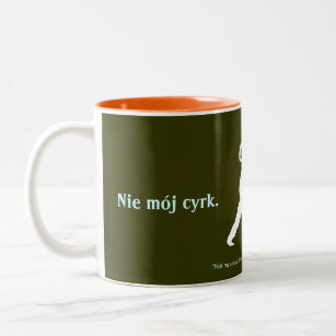 Pools spreekwoord tweekleurige koffiemok