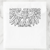 Pools symbool rechthoekige sticker (Tas)