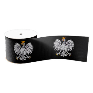 Pools symbool vlag en Eagle, Polen zwart/patriot Grosgrain Lint
