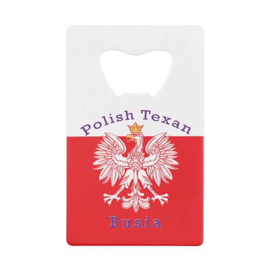Pools Texan Eagle Busia Creditkaart Flessenopener (Voorkant)