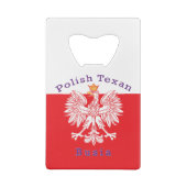 Pools Texan Eagle Busia Creditkaart Flessenopener (Achterkant)