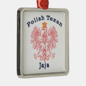 Pools Texan Eagle Jaja Metalen Ornament (Rechts)