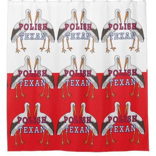 Pools Texan White Stork Douchegordijn (Voorkant)