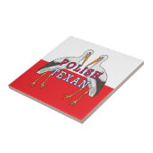 Pools Texan White Stork Tegeltje (Zijkant)