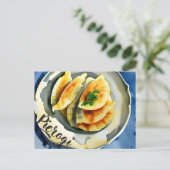 Pools traditioneel voedsel, Briefkaart voor postov (Staand voorkant)