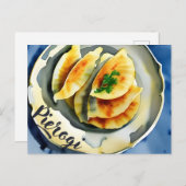 Pools traditioneel voedsel, Briefkaart voor postov (Voorkant / Achterkant)