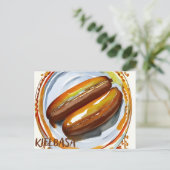 Pools traditioneel voedsel, Briefkaart voor postov (Staand voorkant)