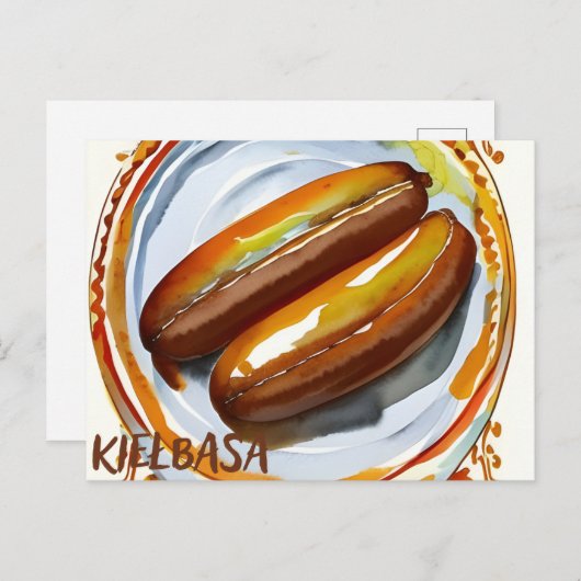 Pools traditioneel voedsel, Briefkaart voor postov (Voorkant / Achterkant)