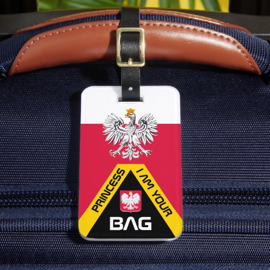 Pools Vlag, tas labels, Polen / Gepersonaliseerd Bagagelabel (Voorkant Insitu 2)