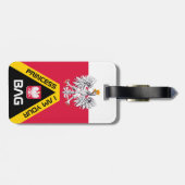 Pools Vlag, tas labels, Polen / Gepersonaliseerd Bagagelabel (Achterkant horizontaal)