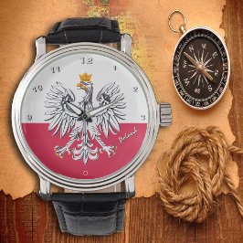 Pools Vlaggenhorloge, Eagle, Polen mode / sport Horloge