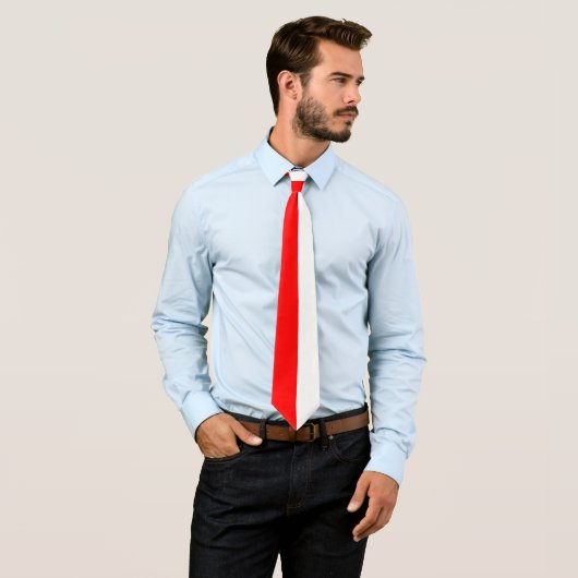 Pools vlaggensymbool rood wit stropdas (In situ)