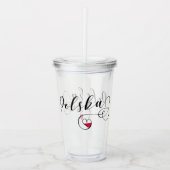 Pools vlaggeschut, Pools Script Polska Acryl Drinkbeker (Voorkant)