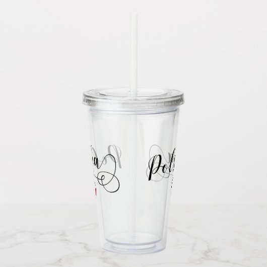Pools vlaggeschut, Pools Script Polska Acryl Drinkbeker (Rechts)