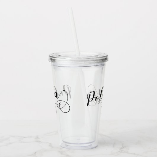 Pools vlaggeschut, Pools Script Polska Acryl Drinkbeker (Links)