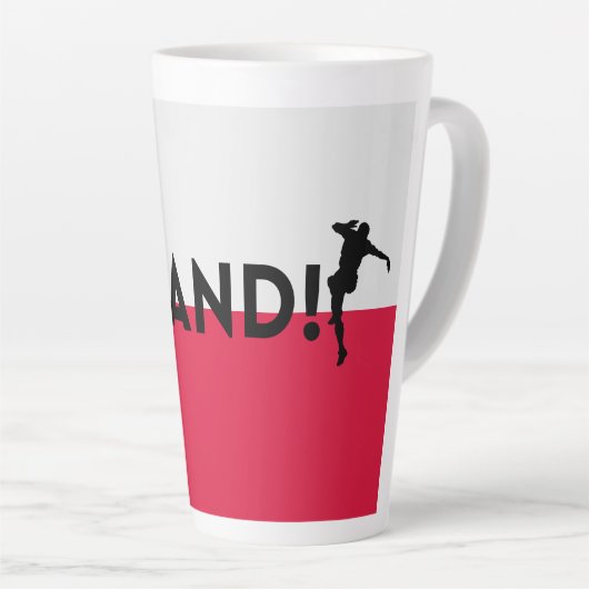 Pools voetbal latte mok (Rechterhoek)