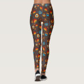 Pools Volksmuziek Bloemen Wycinanki Brown Leggings (Achterkant)