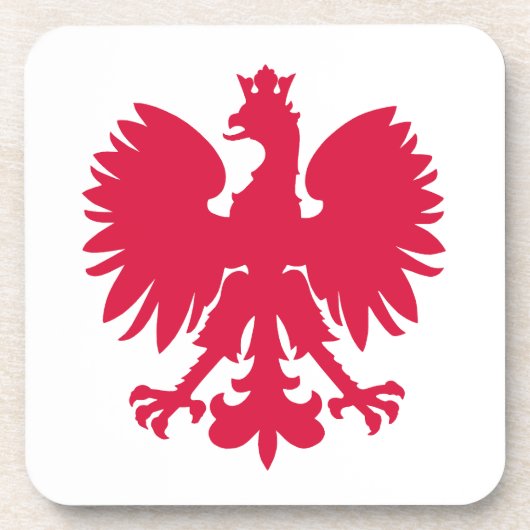 Pools wapen adelaar bier onderzetter (Voorkant)