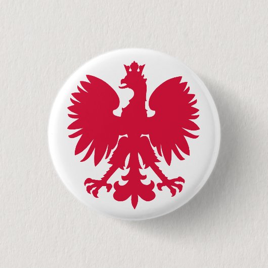 Pools wapen adelaar ronde button 3,2 cm (Voorkant)