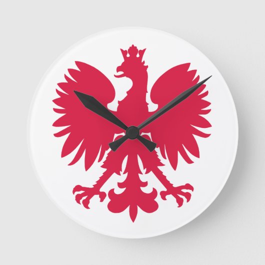 Pools wapen adelaar ronde klok (Voorkant)