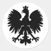 Pools wapen adelaar ronde sticker (Voorkant)