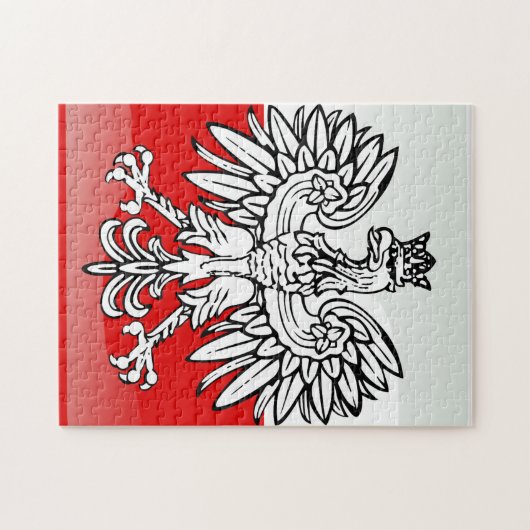 Pools wapenschild legpuzzel (Horizontaal)