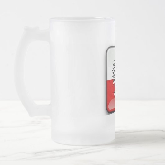 Pools wapenschild matglas bierpul (Links)