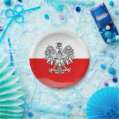 Pools wapenschild papieren bordje (Feest)