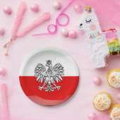 Pools wapenschild papieren bordje (Feest)