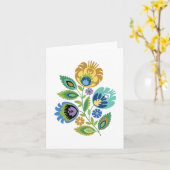 Pools Wenskaart van Floral Yellow Ochre Kaart (Gele Bloem)