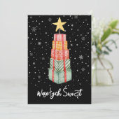  Pools Wesołych Świąt kerstkaart Bedankkaart (Staand voorkant)