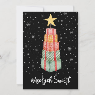 Pools Wesołych Świąt kerstkaart Bedankkaart