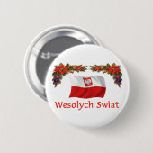 Pools Wesolych Swiat Ronde Button 5,7 Cm (Voorkant /achterkant)