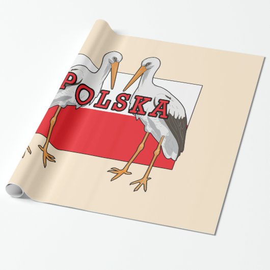 Pools White Stork Polska Cadeaupapier (Uitgerold)