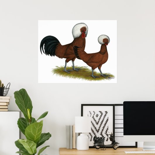 Pools: Witte kreuken Poster (Thuiskantoor)