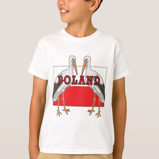 Pools Witte Stork Polen T-shirt (Voorkant)