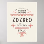 Pools woord Stalk Poster (Voorkant)