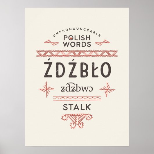 Pools woord Stalk Poster (Voorkant)