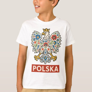 Poolse Adelaar Bloemrijke Folklore Polska T-shirt