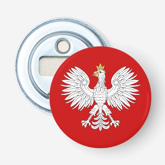 Poolse adelaar button flesopener (Voorkant)