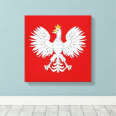 Poolse adelaar canvas afdruk (Insitu (Houten vloer))