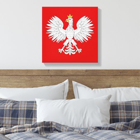 Poolse adelaar canvas afdruk (Insitu (Slaapkamer))
